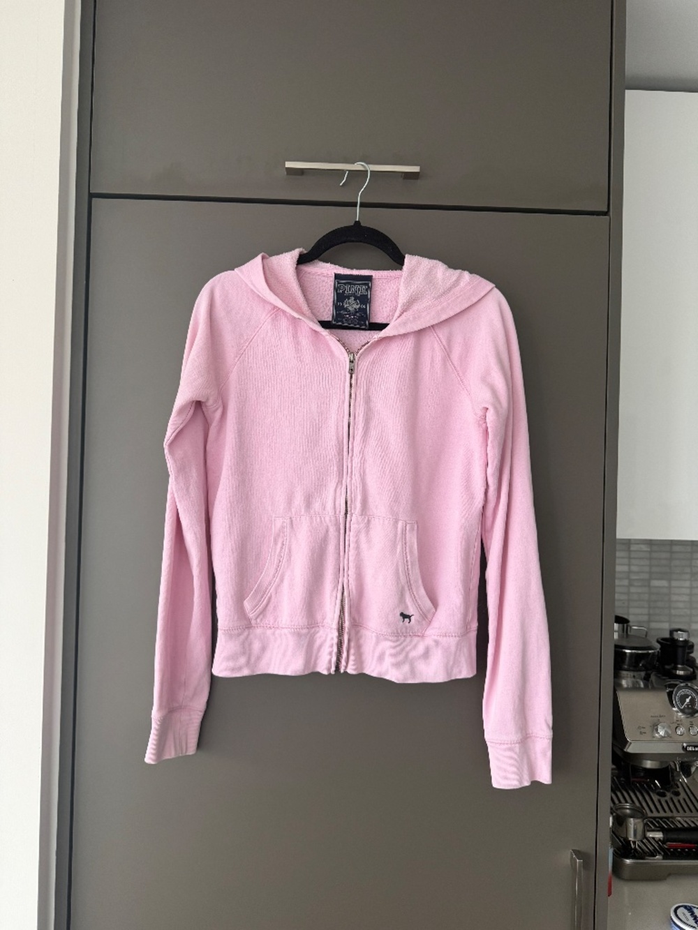 VS PINK Vintage Peace Heart Hoodie Sweater Size M Pink Victorias Secret Sweater - Picture 5 of 6